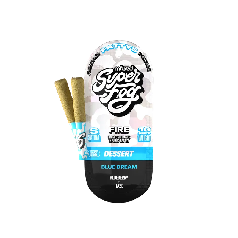 Mfused Super Fog 1g Fire Fattys Infused Preroll 2pk - Blue Dream