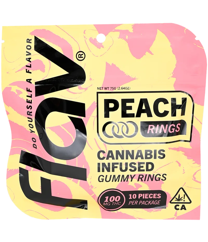 Flav Gummies Rings 100mg - Peach