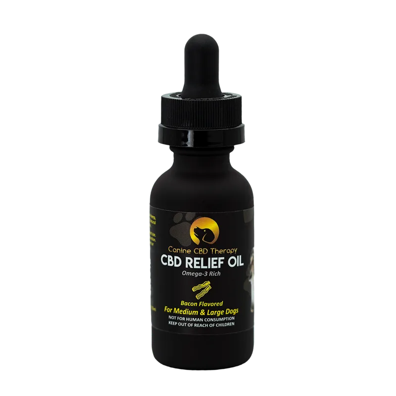 Canine CBD Therapy - CBD Relief Tincture - Bacon Flavored (600mg CBD)