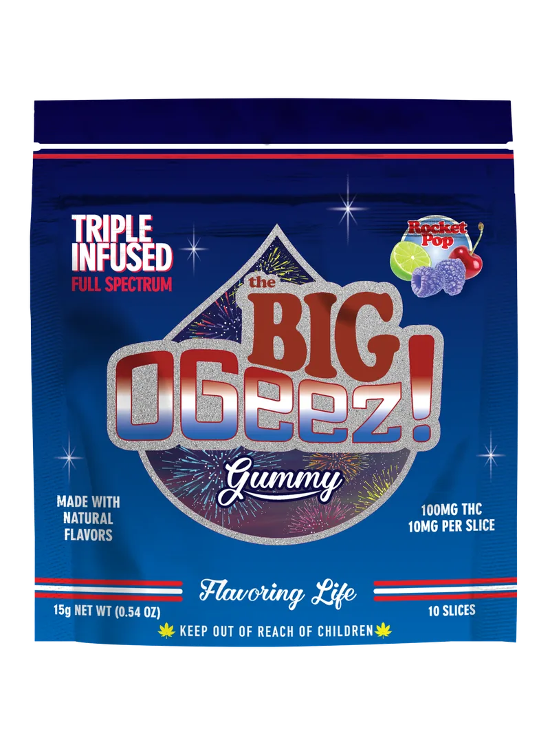 OGeez! - BIG Gummies Triple Infused - Rocket Pop (H) (100mg)