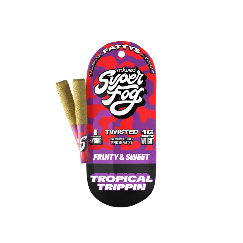 Mfused Super Fog - Twisted Fattys - Infused Preroll 2pk - Tropical Trippin (I) (1.0g)