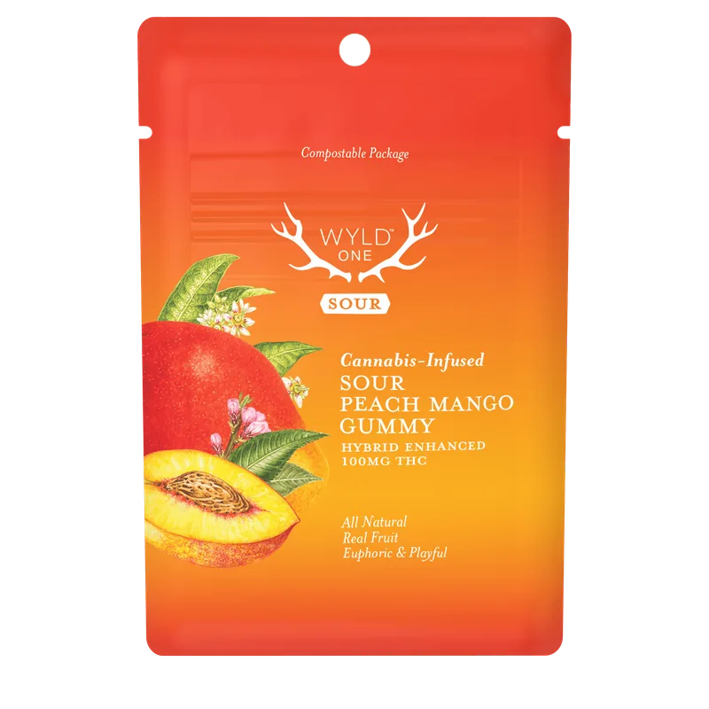 WYLD One Gummies 1:1 (THC/CBN) 100mg - Sour Blueberry (I)