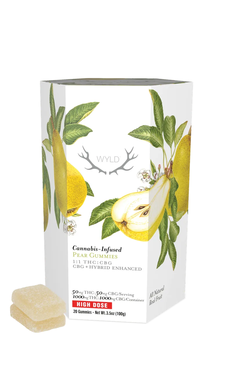 WYLD - Gummies 1:1 - Pear (H) (1000mg THC/CBG)