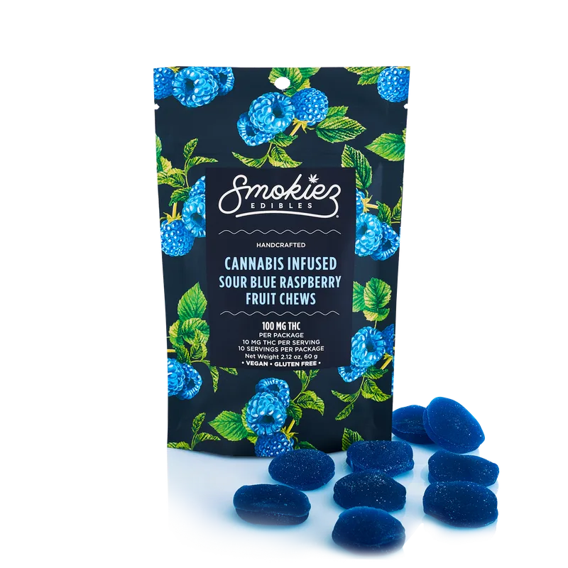 Smokiez - Gummies Sour - Blue Raspberry (I) (100mg)