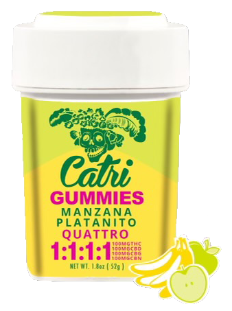 Catri - Gummies 1:1:1:1 - Apple Banana (H) (100mg THC/CBD/CBG/CBN)