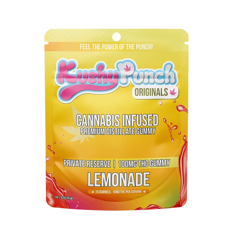 Kushy Punch - Gummies - Lemonade (S) (100mg)