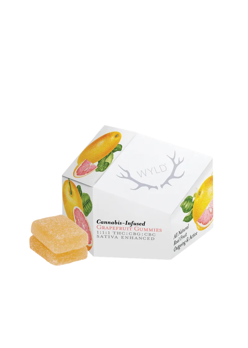 Wyld Gummies 1:1:1 (100mg THC/CBG/CBC) - Grapefruit