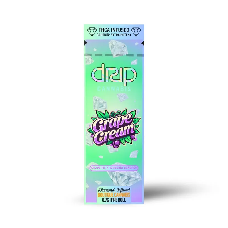 Drip - Diamond Infused Preroll - Grape Cream x Gas Face (H) (0.7g)