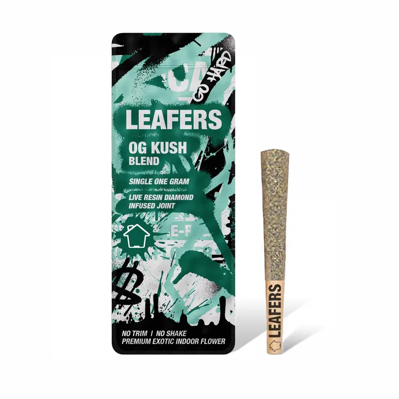Leafers - Live Resin Diamond Infused Preroll - OG Kush Blend (H) (1.0g)