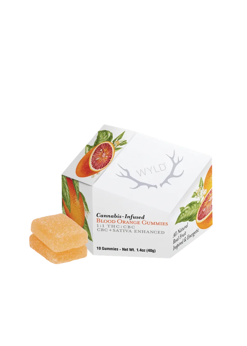 WYLD 1:1 (CBC/THC) Gummies 100mg - Blood Orange (S)