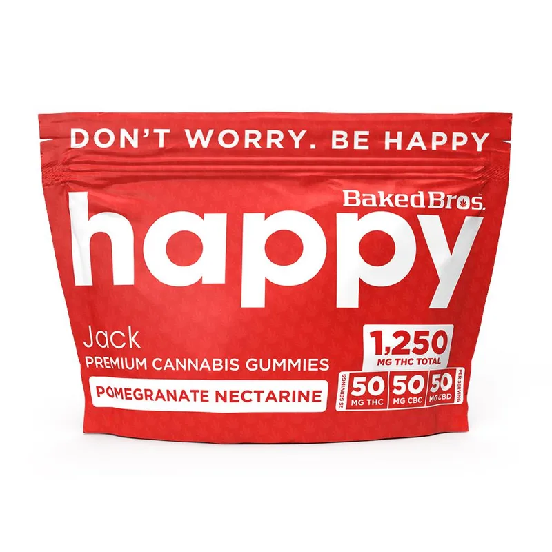 Baked Bros - Gummies 1:1:1 - Happy Pomegranate Nectar (S) (1250mg THC/CBD/CBC)