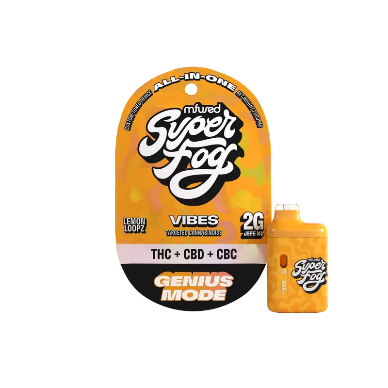 Mfused Super Fog - Vibes Jefe XL - AIO Liquid Diamonds - Genius Mode Lemon Loopz (S) (2.0g)
