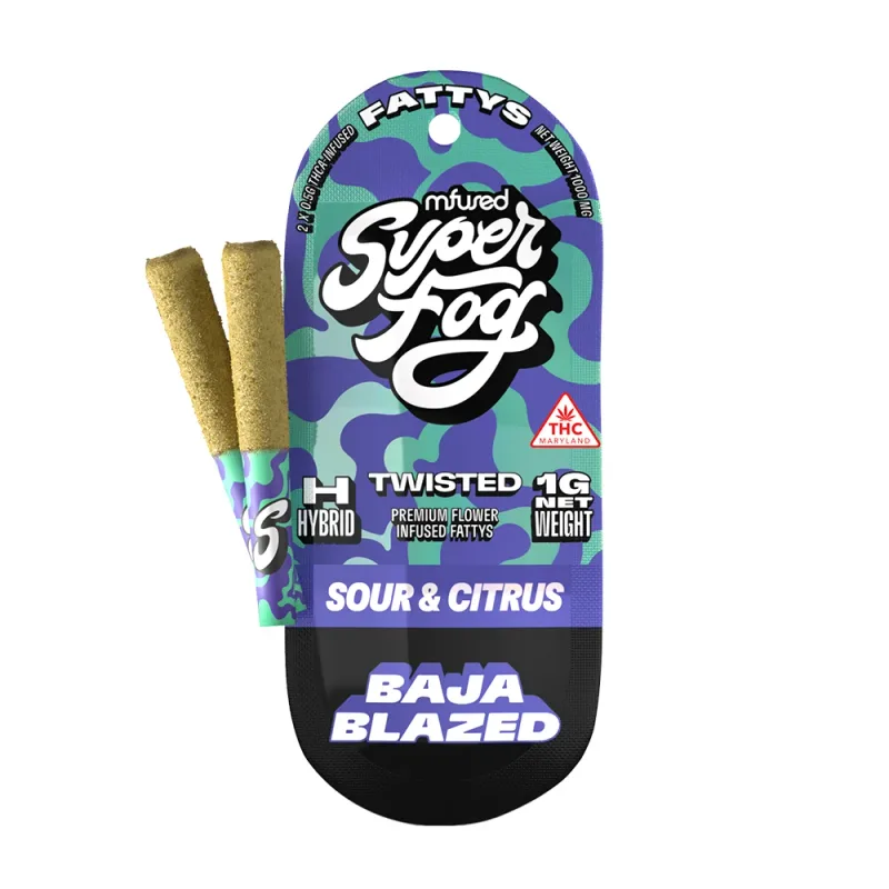 Mfused Super Fog - Twisted Fattys - Infused Preroll 2pk - Baja Blazed (H) (1.0g)