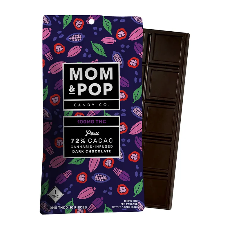 Mom & Pop Candy Co. 100mg - Dark Chocolate Bar