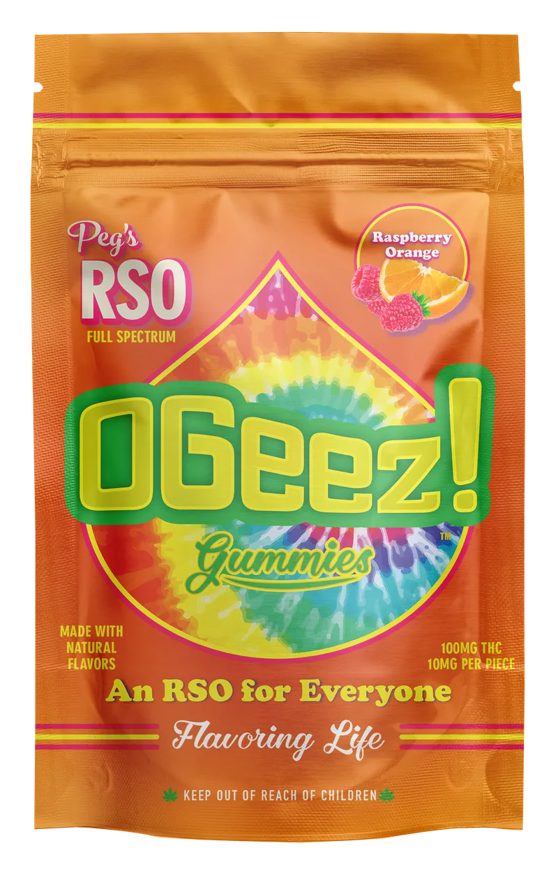 OGEEZ Peg's Big RSO 100mg - Raspberry Orange