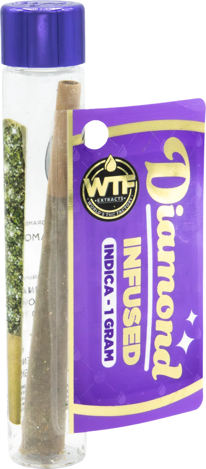 WTF - Diamond Infused Preroll - Grape Clouds (I) (1.0g)