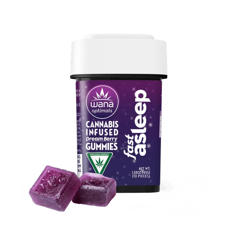 Wana Brands Gummies 5:1:1:1 (100mg CBD/20mg CBN/CBG/THC) - Fast Asleep Dream Berry