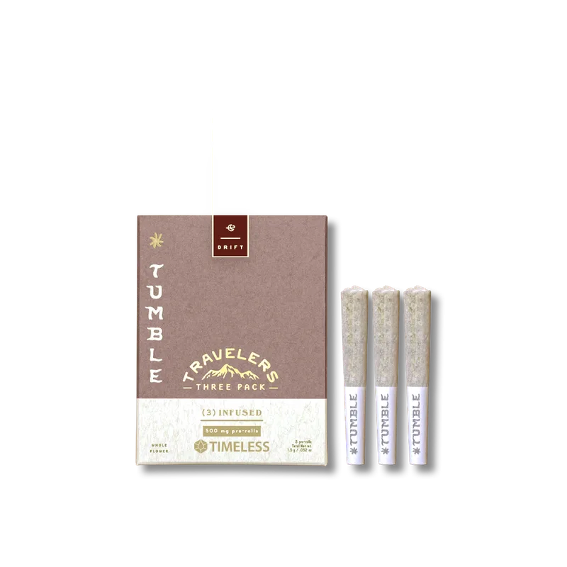 Timeless - Tumble Travelers - Infused Prerolls 3pk - Blackberry Kush (I) (1.5g)
