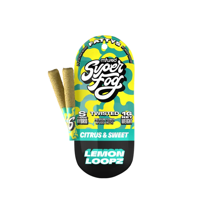Mfused Super Fog - Twisted Fattys - Infused Preroll 2pk - Lemon Loopz (S/H) (1.0g)