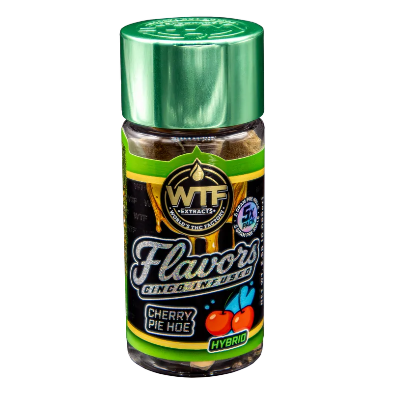 WTF Extracts 2.5g Cinco Infused Preroll 5pk - Cherry Pie Hoe