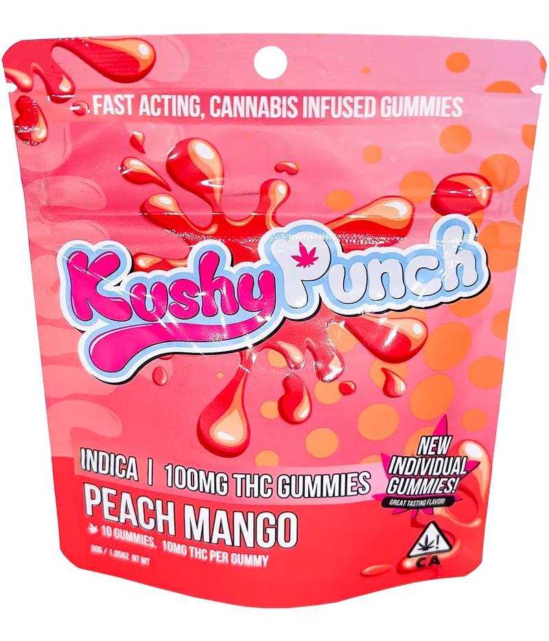 Kushy Punch - Gummies - Peach Mango (I) (100mg)