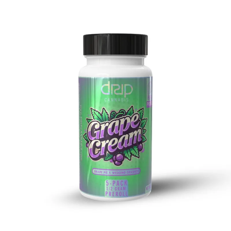 Drip 2.5g Prerolls 5pk - Grape Cream