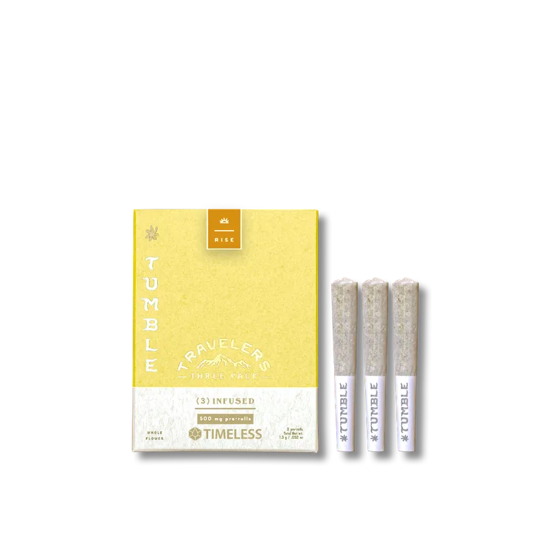 Timeless - Tumble Travelers - Infused Prerolls 3pk - Green Crack (S) (1.5g)