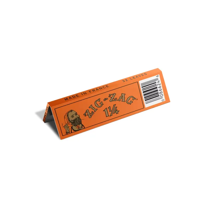 Zig Zag - Rolling Papers - Orange 1 1/4 Gummed (32 Leaves)