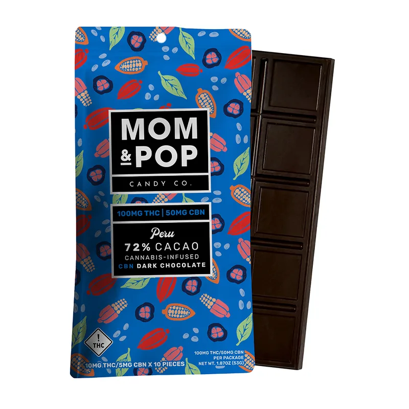 Mom & Pop Candy Co. (100mg THC/50mg CBN) - Dark Chocolate Bar