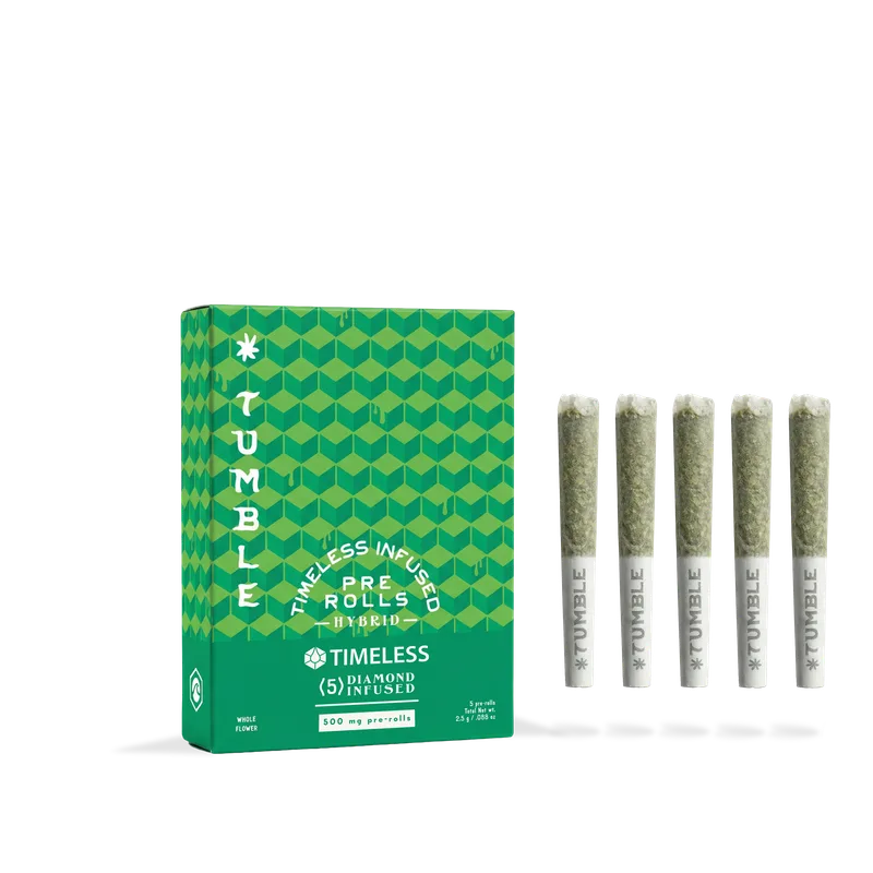 Timeless - Tumble Travelers - Infused Prerolls 5pk - Cactus Chiller (H) (2.5g)