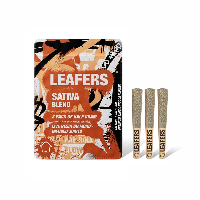 Leafers - Live Resin Diamond Infused Prerolls 3pk - Sativa Blend (S) (1.5g)
