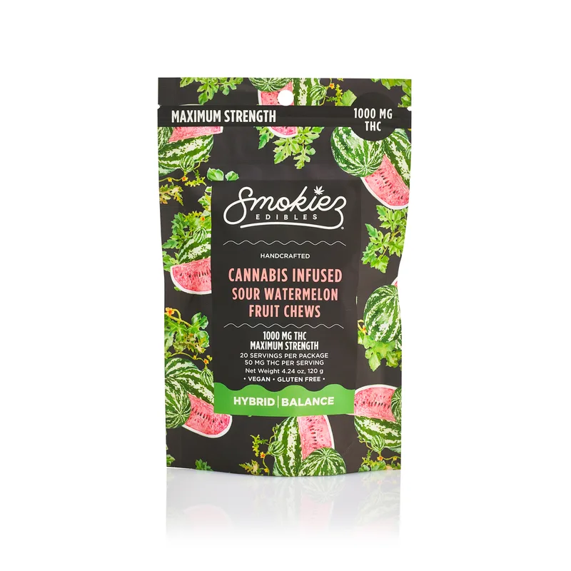Smokiez - Gummies Sour - Watermelon (H) (1000mg)
