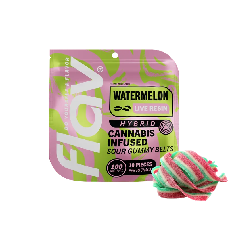 Flav - Gummies Belts Live Resin - Watermelon (H) (100mg)
