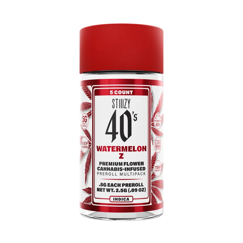 Stiiizy - Infused Prerolls 40's 5pk - Watermelon Z (I) (2.5g)