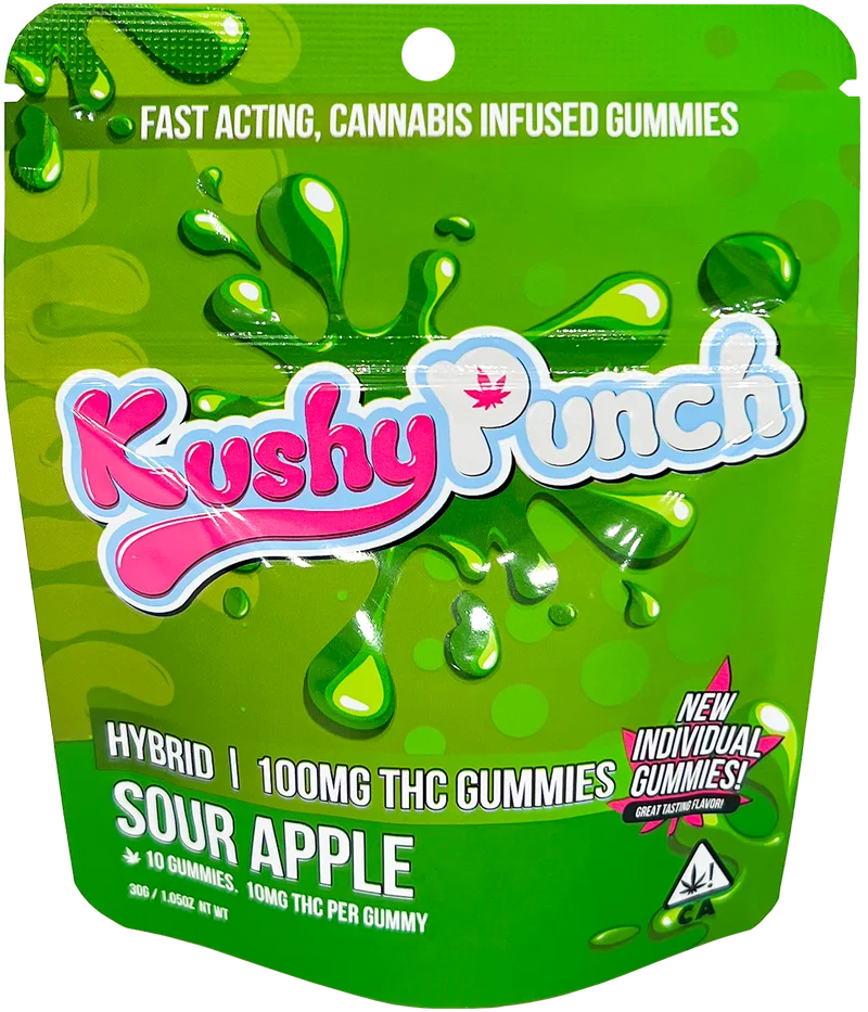 Kushy Punch 100mg - Sour Apple