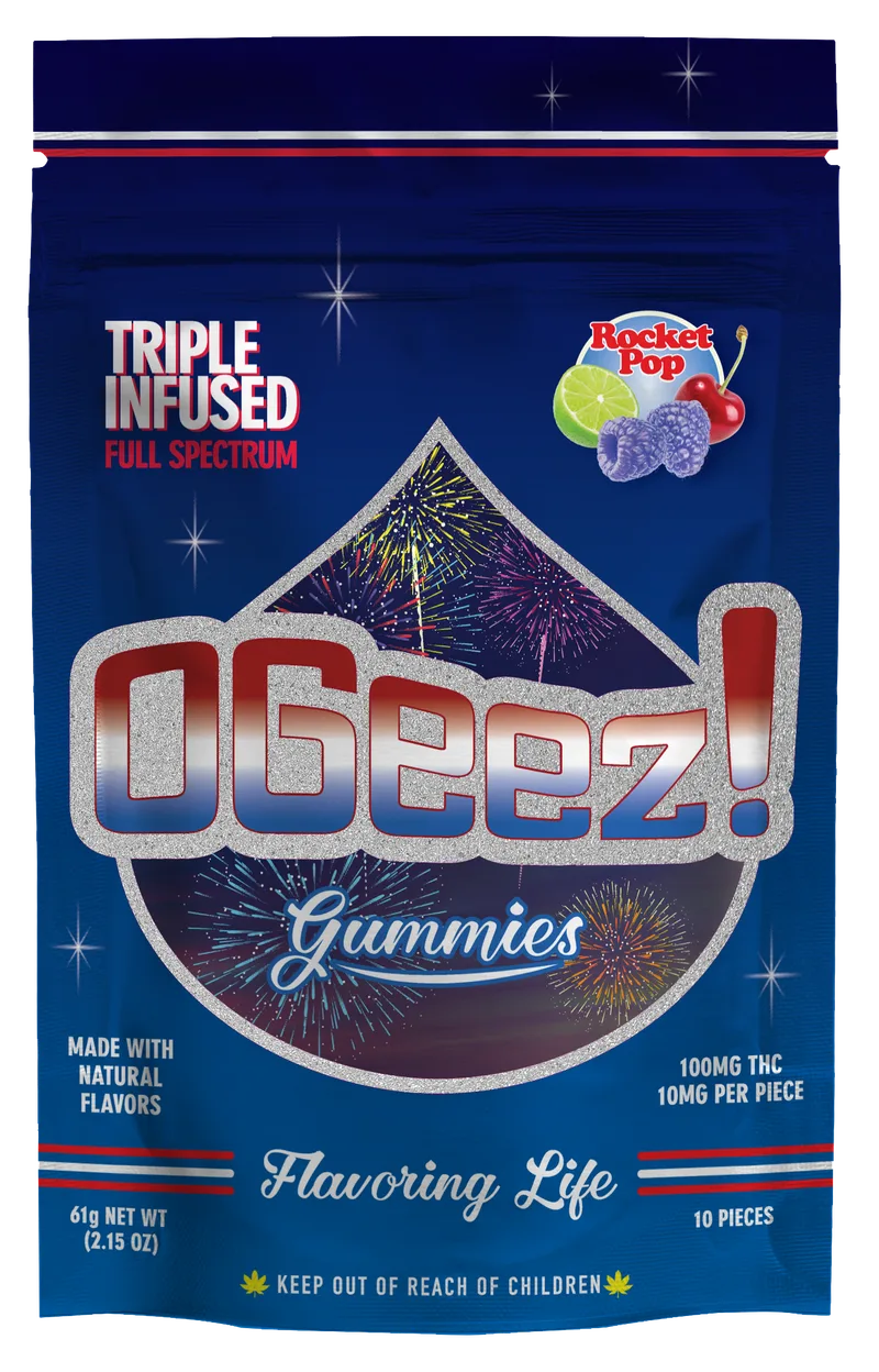 OGeez! - Gummies Triple Infused - Rocket Pop (H) (100mg)