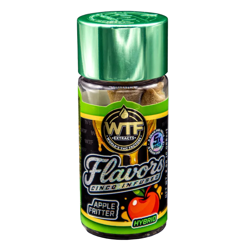 WTF Extracts 2.5g Cinco Infused Preroll 5pk - Apple Fritter