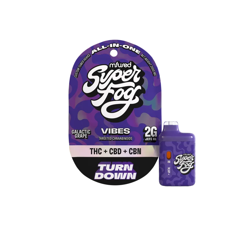 Mfused Super Fog 2g Vibes Jefe XL AIO Liquid Diamonds - Turn Down Galatic Grape