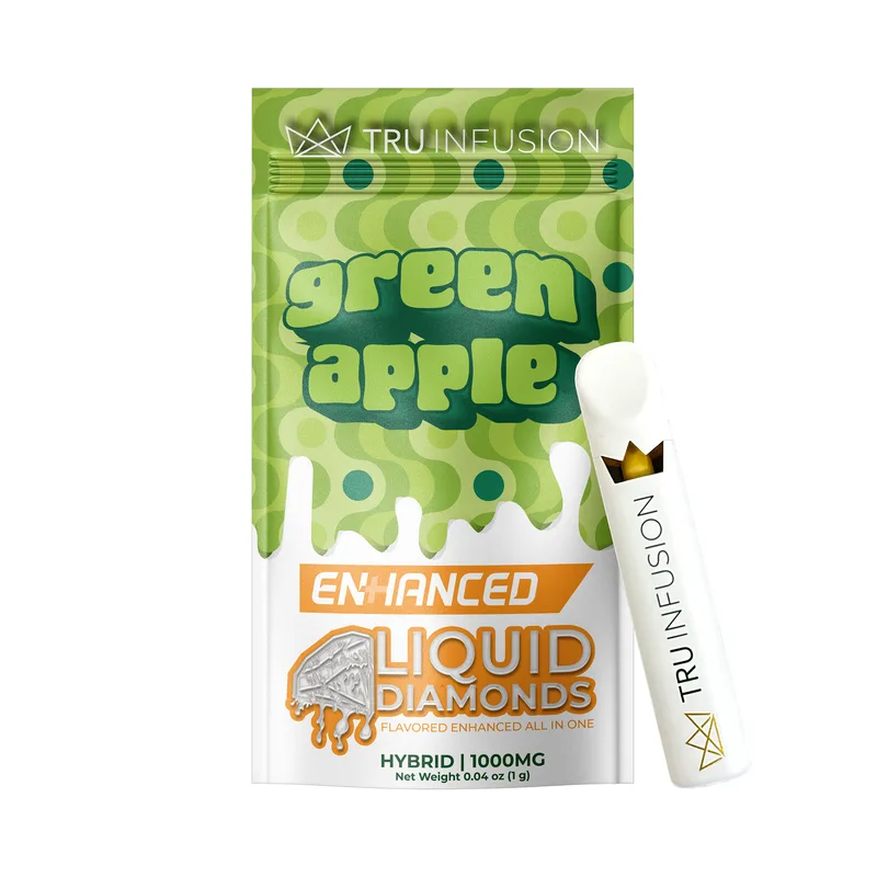 TRU Infusion 1g Disposable Enhanced Liquid Diamonds - Green Apple