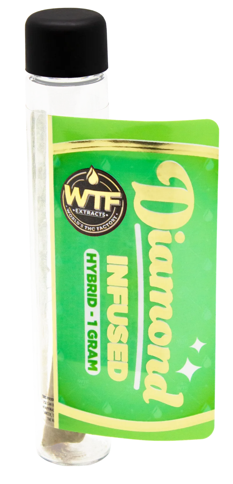 WTF Extracts 1g Diamond Infused Preroll - Gelato Rider