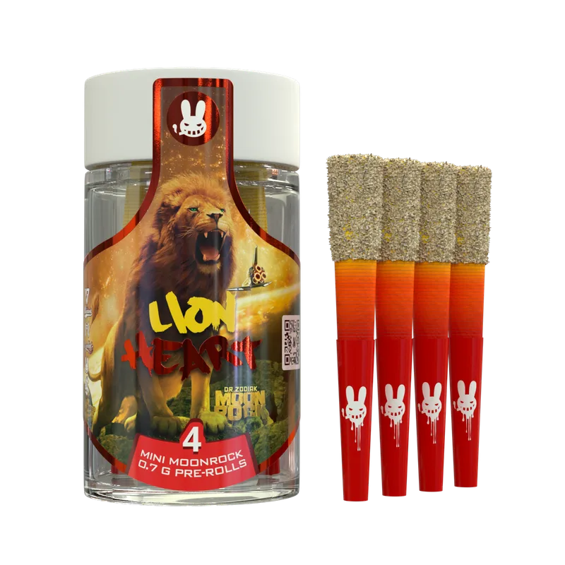 Dr. Zodiak's Moonrock Infused Preroll .7g (4pk) - Lion Heart