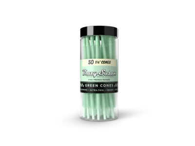 1.25" Green Ultra Thin Pre Rolled Cones - 50ct