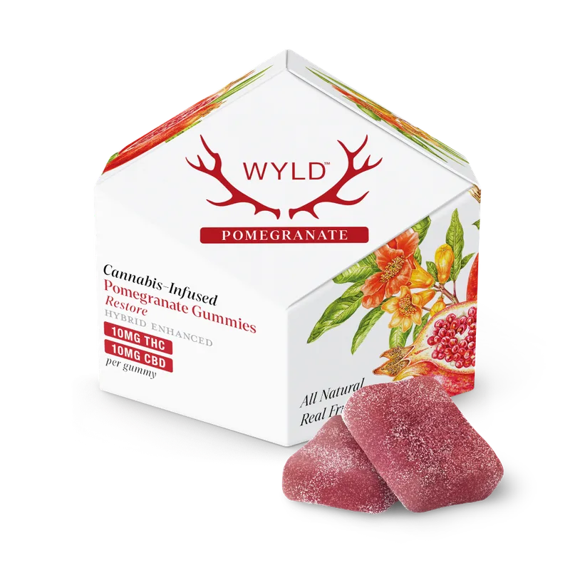 Pomegranate 1:1 CBD + Hybrid Enhanced Gummies | 100mg
