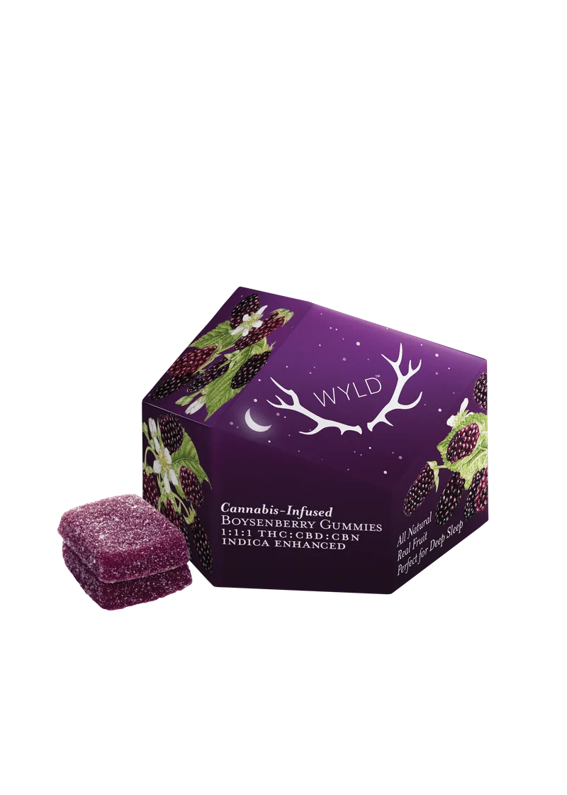 WYLD 1:1:1 (THC/CBD/CBN) Gummies 100mg - Boysenberry (I)
