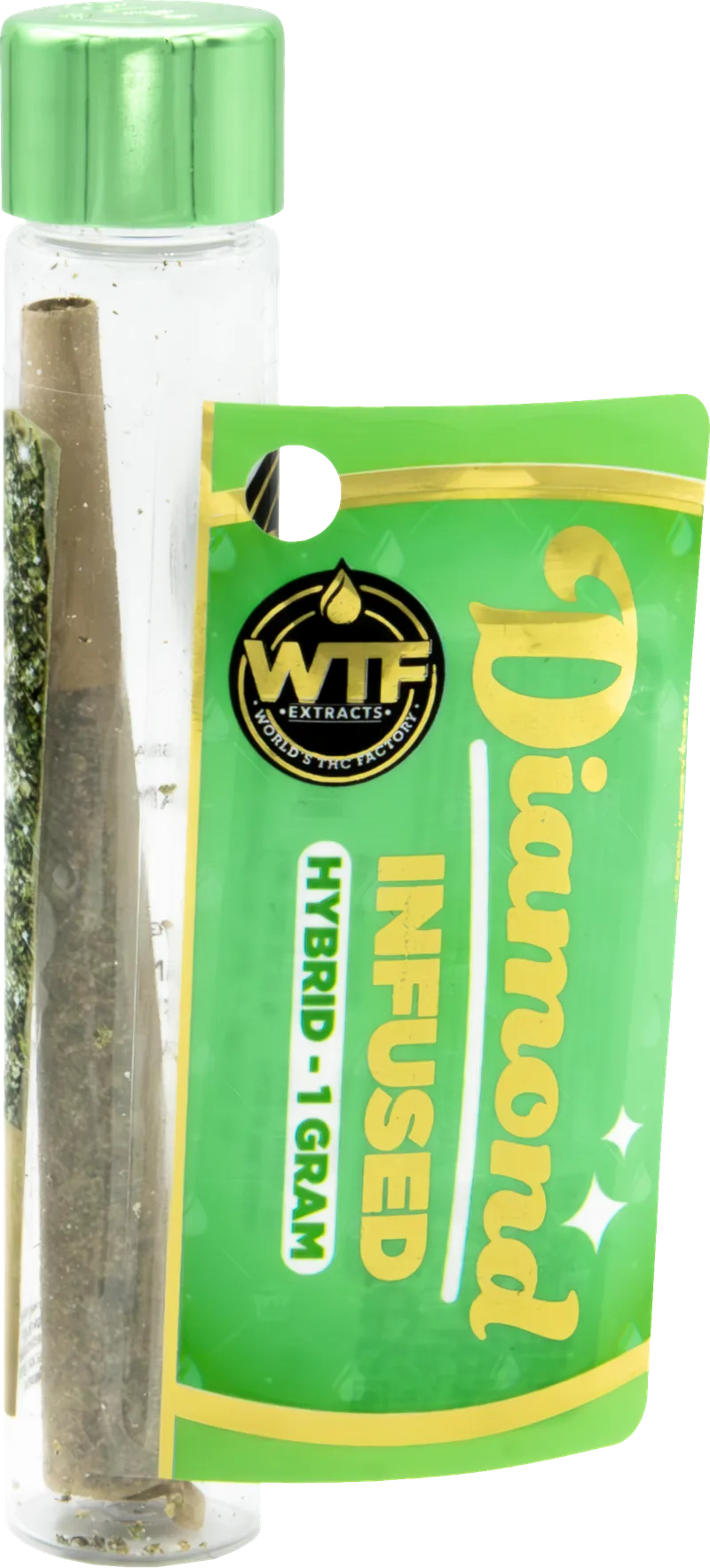 WTF - Diamond Infused Preroll - Blue Zushi (H) (1.0g)
