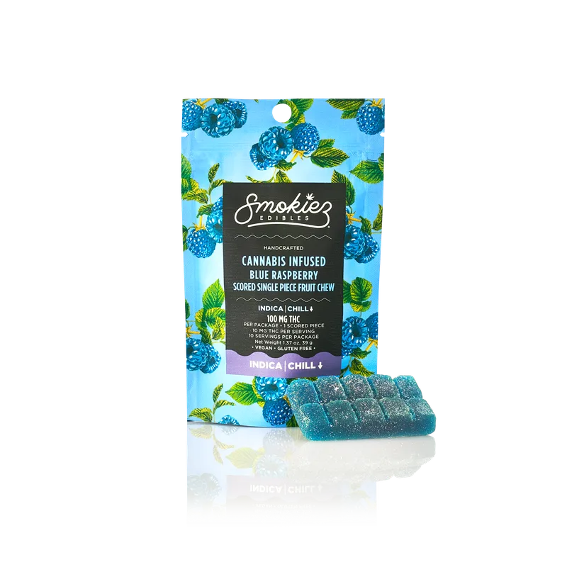 Blue Raspberry Indica Sour Gummies 1pk