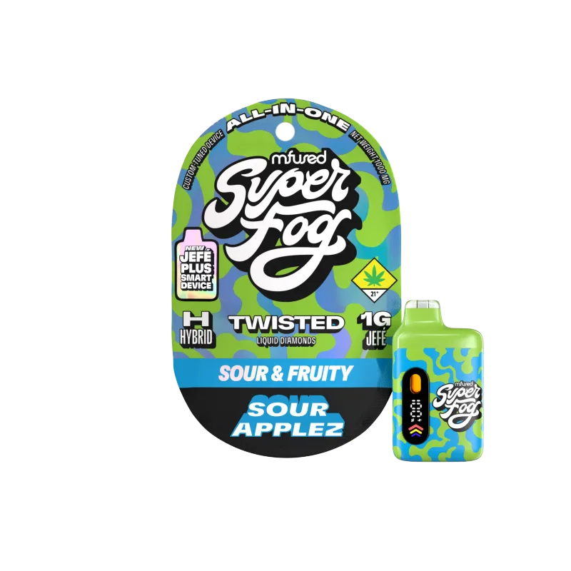 Mfused Super Fog - Twisted Jefe XL Plus - AIO Liquid Diamonds - Sour Applez (H) (2.0g)