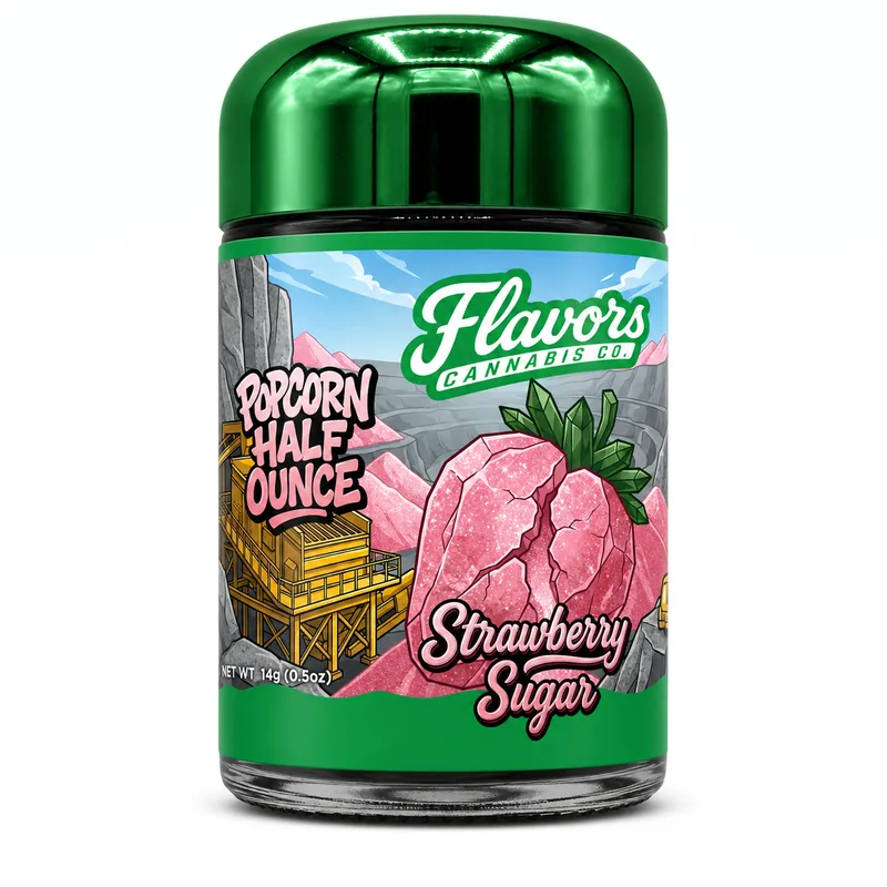 Flavors Cannabis Co - Popcorn Flower - Strawberry Sugar (H) (14.0g)
