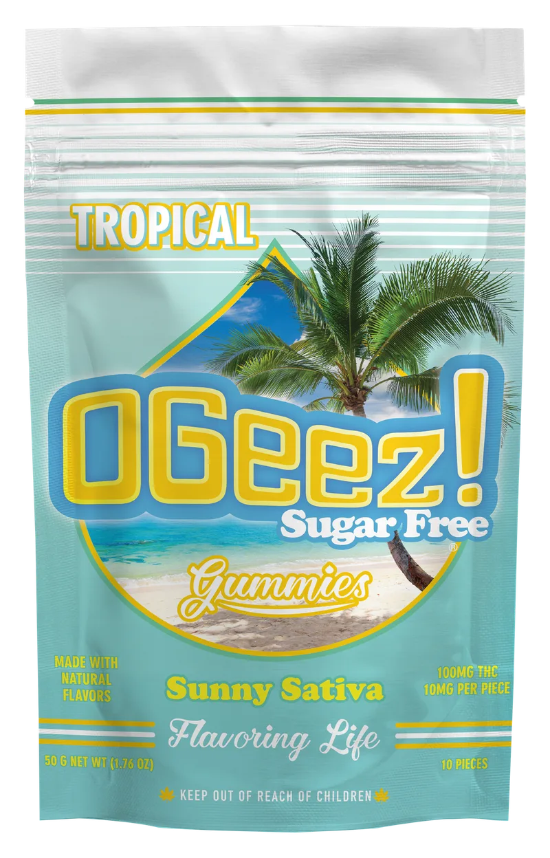 OGeez! - Gummies - Sugar Free Tropical - Sunny Sativa (S) (100mg)