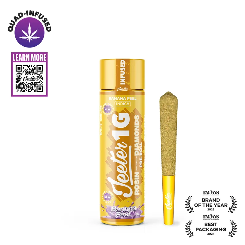 Jeeter 1g Quad Infused Preroll - Banana Peel